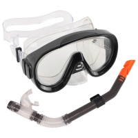 Набор для плавания юниорский маска+трубка (ПВХ) (черный) E39246-4